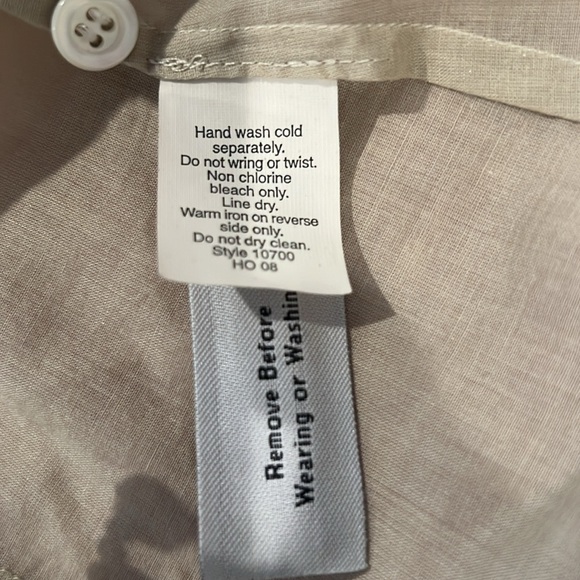 J.Crew button-down blouse, beige with metallic shimmer - Picture 5 of 6